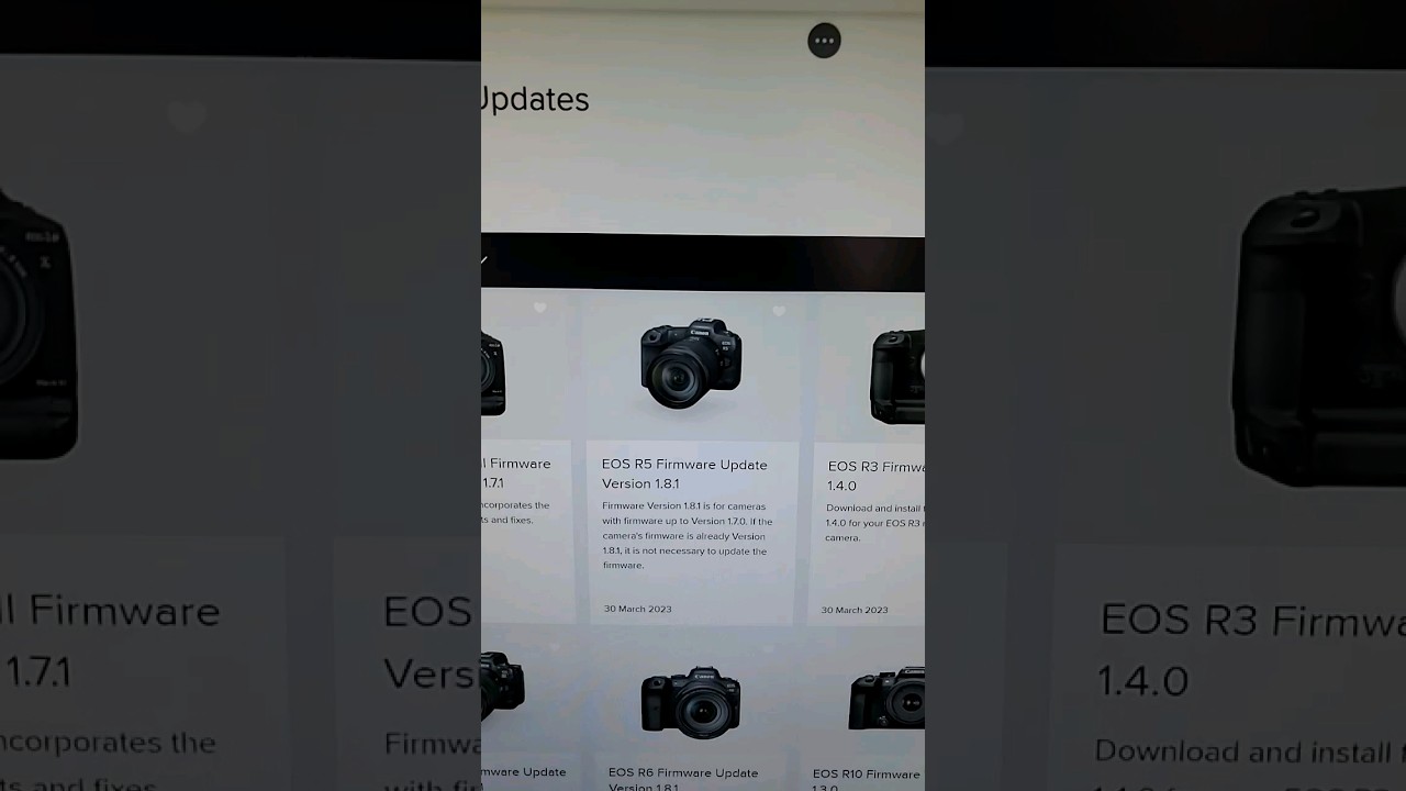 Canon R5 Firmware Update 1.8.1 