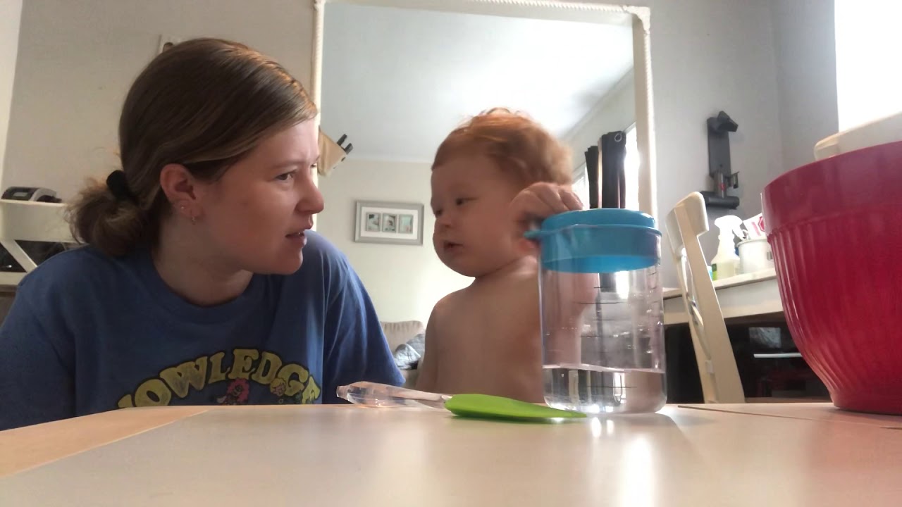 Toddler baking a cake YouTube