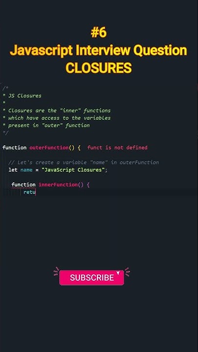 Javascript Closures explained | Javascript Interview Questions | ES6 # ...