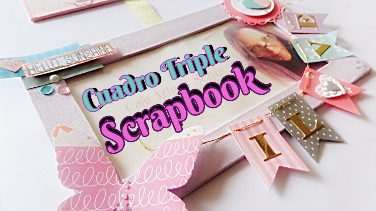 Cuadro triple Scrapbook - Reto Cerecitas Arte y Scrap