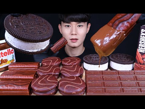 오레오 초콜릿 디저트 먹방ASMR MUKBANG OREO & CHOCOLATE & DESSERT オレオ チョコレート デザート eating sounds