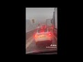Vetri in frantumi e auto bloccate: il video della violenta grandinata sull'autostrada