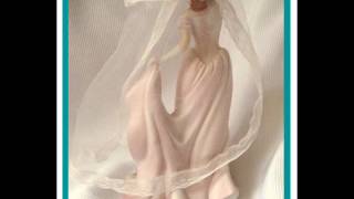 A Vintage Hamilton Bride Figurine Wedding Cake Topper Pink Rose Dress and what it is worth