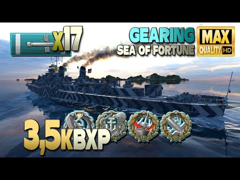 Gearing: MVP na mapě Sea of ​​Fortune - World of Warships