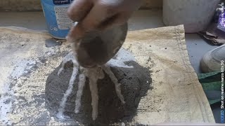 How to Make Gritty Sand Cement Mountain!Water Pool+Mixing+White Cement🤍Paste Pouring+Cleaning|ASMR|✨