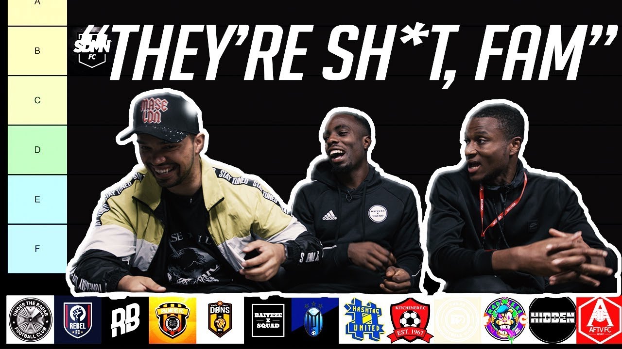 YOUTUBE FOOTBALL TEAM TIER LIST (Hashtag UTD, Se Dons, Rebel FC, Sidemen FC) | BAITEZE TV - YouTube