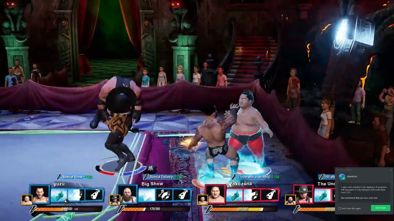 نلعب لعبه مصارعه كنها رسوم الكاريكاتير