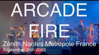 ARCADE FIRE Full Live Concert 4K @ Zénith Nantes Métropole France September 26th 2022
