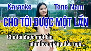 Cho Tôi Được Một Lần Karaoke ❖ Beat Chuẩn Tone Nam (Si Thứ) ► Karaoke Lê Thiết