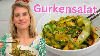Gurkensalat in nur 5 min | mit Sesam | Felicitas Then