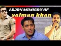 Learn mimicry of salman khanmimicry classes mimicry of bollywood actorsmimicry kaise sikhe