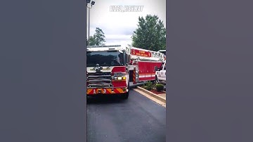 Skilled Firetruck Driver Driving Trough Tight Corner