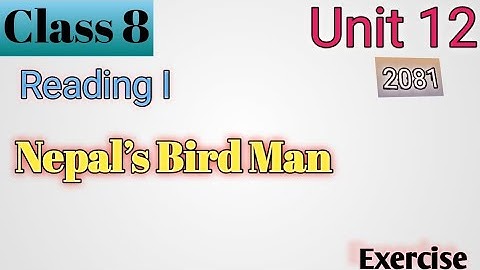 Class 8 English Unit 12 Nepal