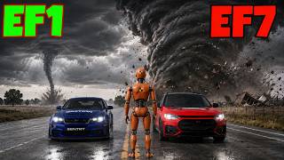 EF1 to EF7 Tornadoes vs Cars! Who Survives | BeamNG.drive