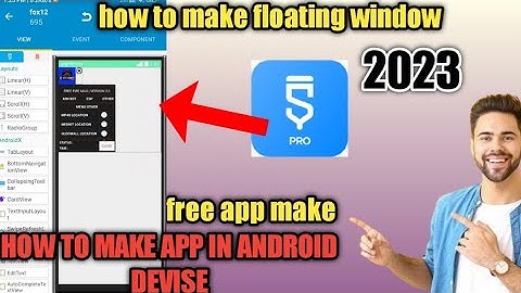 how to make floating window in sketchware tutorial, 2023, easy process, aap bhi banaa sakte ho#part1
