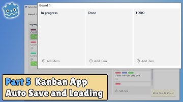 Part 5 | Auto save and loading data | Kanban App in Godot #godot #tutorial