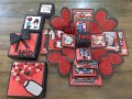 HANDMADE GIFTS | EXPLOSION BOX | LOVE BOX | 4 LAYERED | RED BLACK THEMED | BIRTHDAY BOX | SURPRISE |