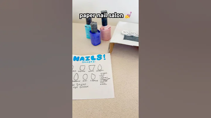 paper nail salon 💅 #artandcraft #fyp #nailart #nails #paper #craft #viral #blowup