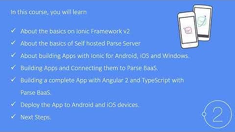 Getting Started with Ionic v2/v3 and Parse Server : Introduction to Course