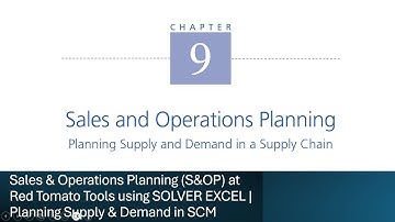 Sales & Operations Planning (S&OP) at Red Tomato Tools using SOLVER EXCEL | Planning Supply & Demand
