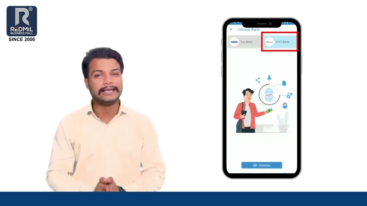 ICICI BANK EKYC FOR AEPS SERVICE REDMIL BUSINESS MALL