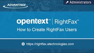 How To Create RightFax Users