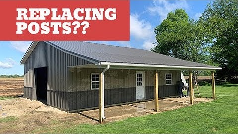 Pole Barn Porch | Replacing Posts on this Pole Barn.