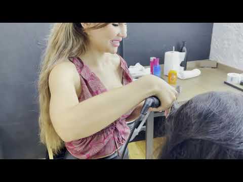 Barber Olesya makes a fantastic hairstyle for a girl #4