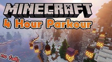 4 hours of relaxing Minecraft Parkour (no falls, study, sleep)
