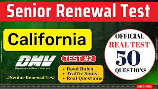 DMV Senior Renewal Test 2025 California | California DMV Senior Written Test #californiadmvtest