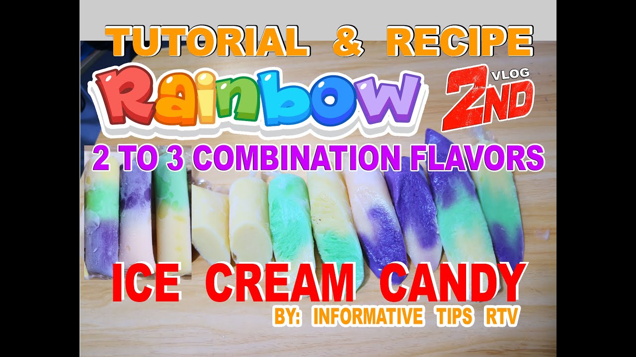 How to Make Rainbow Ice Candy 2 to 3 Combination Flavors Tutorial from