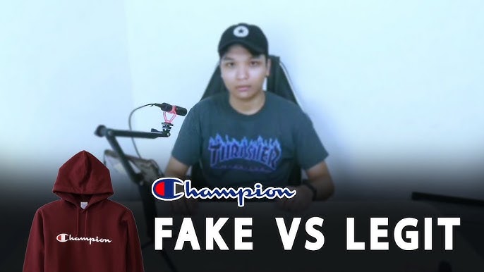 Real vs Champion sport pants. How to spot counterfeit Champion sweatpants - YouTube
