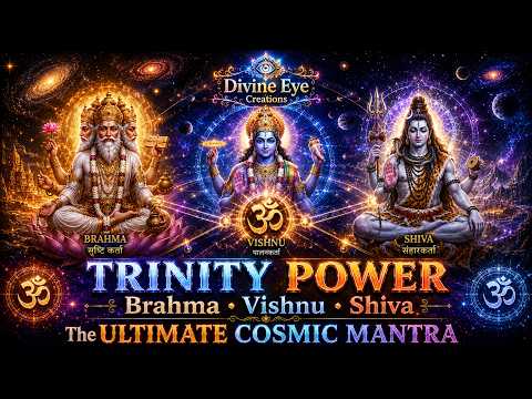 🔱 TRINITY POWER | BRAHMA • VISHNU • SHIVA | THE ULTIMATE COSMIC MANTRA 🌌✨ #shiv #vishnu #brahma