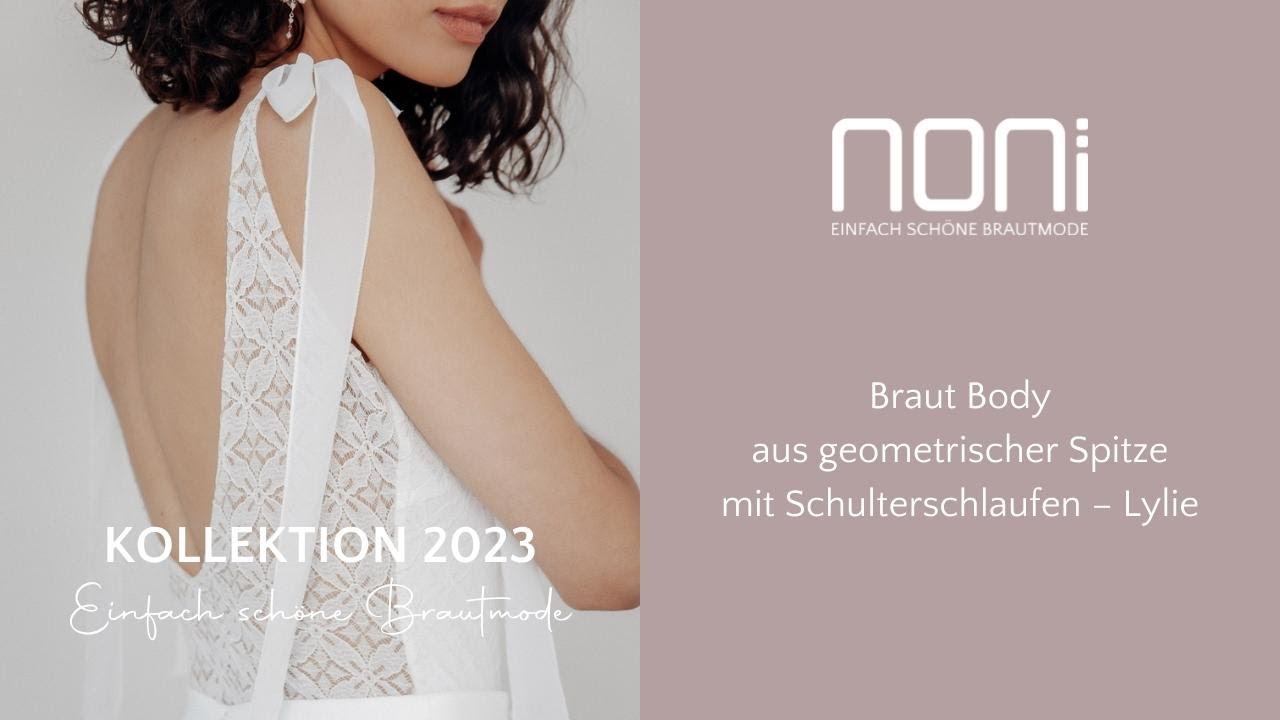 Zweiteiliges Brautkleid I Braut Body aus Spitze mit Schleifen – Lylie I noni Brautmode