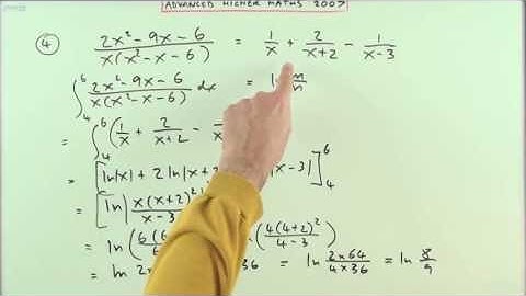 2007 SQA Advanced Higher Maths no.4   Partial fractions