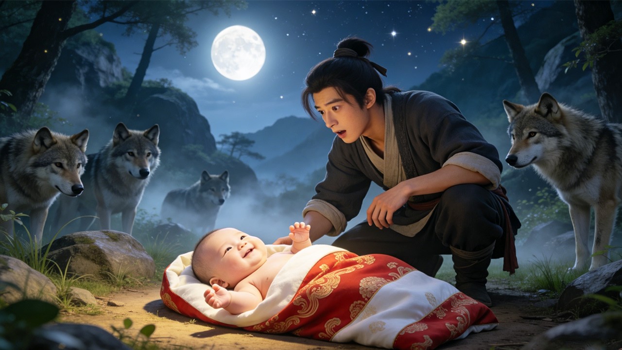 💞棄嬰被丟狼山，村裡懶漢拼死抱回。誰知奶娃竟是天道福星──自她進門，廢柴爹走路踢金磚，睡覺夢財神，連縣令都連夜來認親。