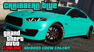 "CARIBBEAN BLUE" Modded CREW Color (HEX CODE!) | GTA ONLINE