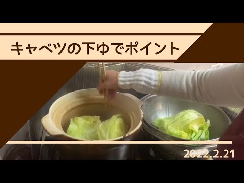 キャベツの下茹でポイント　2022.2.21