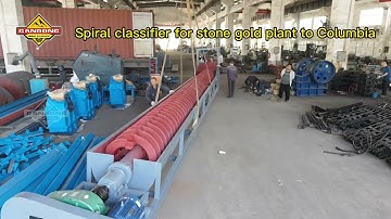 Spiral classifier for stone gold plant to Columbia