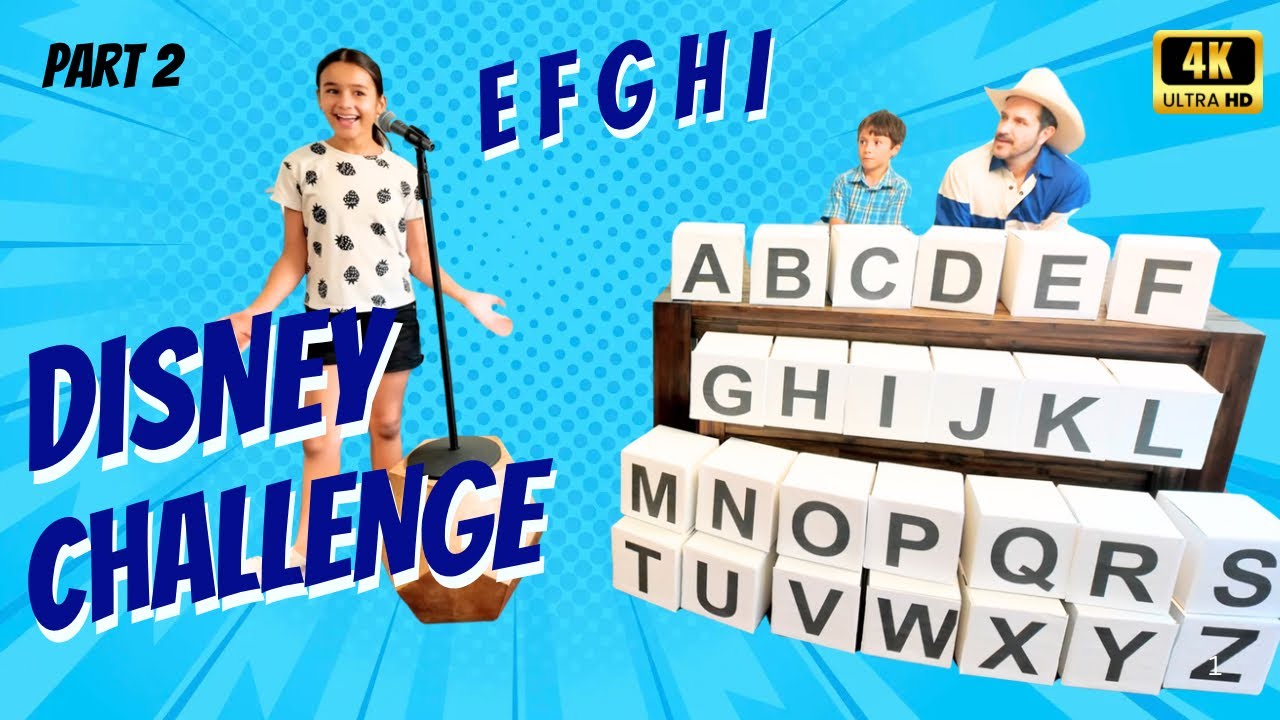 Disney Alphabet Song Lyrics Challenge 🎶 | Part 2: Letters E F G H I ...