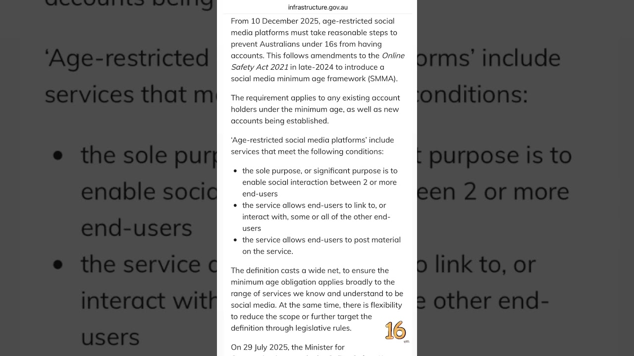 Social Media Age Restriction A New Law in Australia From Dec 10th