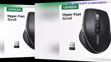 A must-have product! UGREEN Hyper-Fast Scroll Wireless Mouse Bluetooth 5.4 2.4G Ergonomic 5000DPI