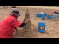 Sand Castle Shaping with 2 simple tools #2