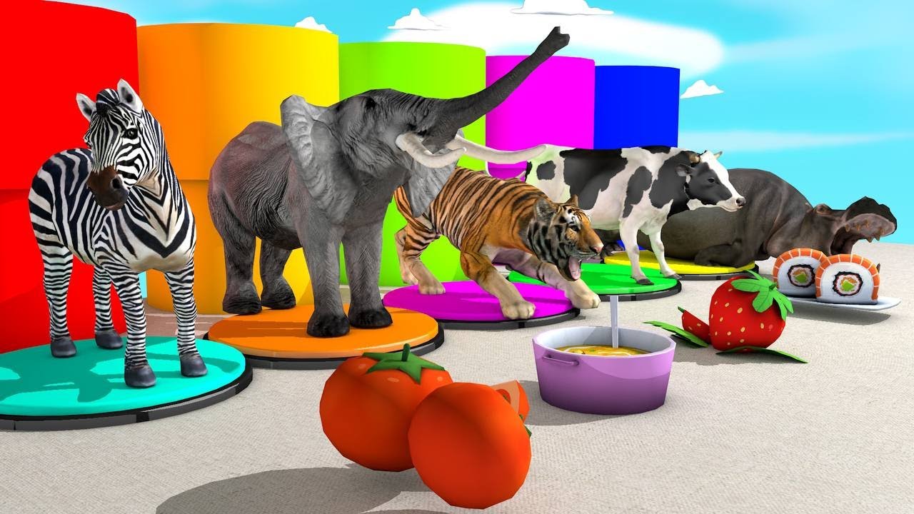 Animals Matching Game Wild Animals Cow Mammoth Elephant Gorilla Buffalo Dinosaur Squid Game Doll