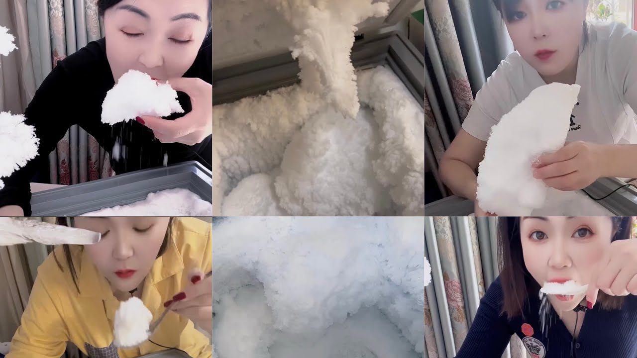 ✨HER SOLO✨| ASMR FREEZER FROST SCRAPING AND EATING | WHITE ICE EATING