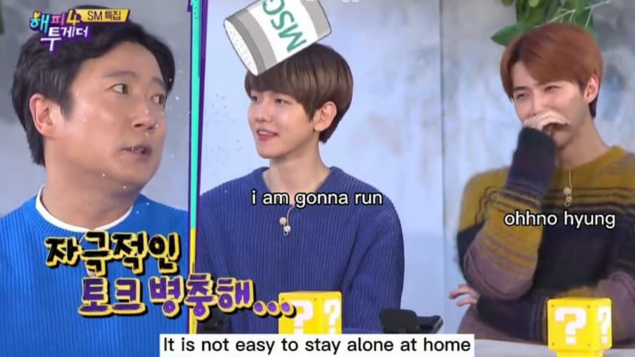 [Baekyeon] Baekhyun being sensitive and shy while mentioning taeyeon indirectly?