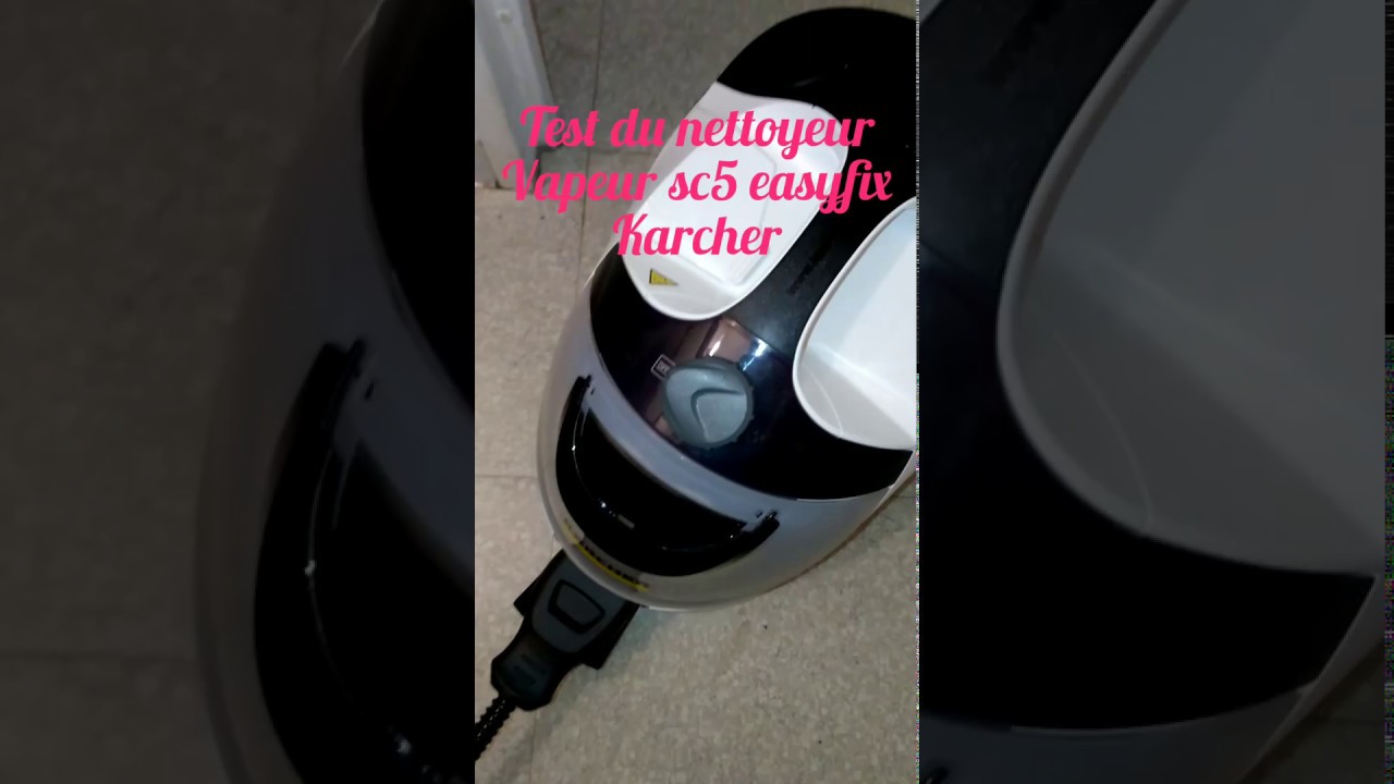 Test du nettoyeur vapeur sc5 easyfix Karcher sur lavabo