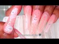 Soft Korean Winter Snowman Nails ❄️ | Cozy Nude Jelly Nails