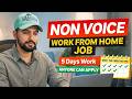 Non Voice Work From Home Job 🔥 5 Days Work | Anyone Can Apply