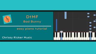 DtMF (easy piano - abridged) - Bad Bunny - Arr. Chrissy Ricker
An easy piano (level 2-3) arrangement of the chorus of the hit song by Bad Bunny. Sheet music, including lyrics, available exclusively at Musicnotes: https://www.musicnotes.com/l/65qg4 DtMF (easy piano - abridged) - Bad Bunny - Arr. Chrissy Ricker